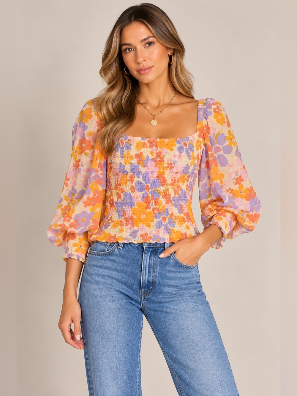 Free People Ariana Printed‎ Top